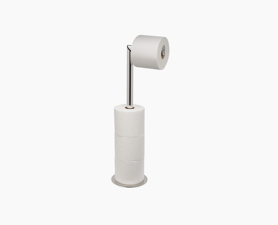 Stainless Steel Toilet Roll Holder & Stand
