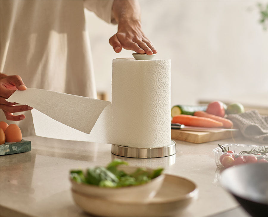 Push Tear Stone Kitchen Roll Holder