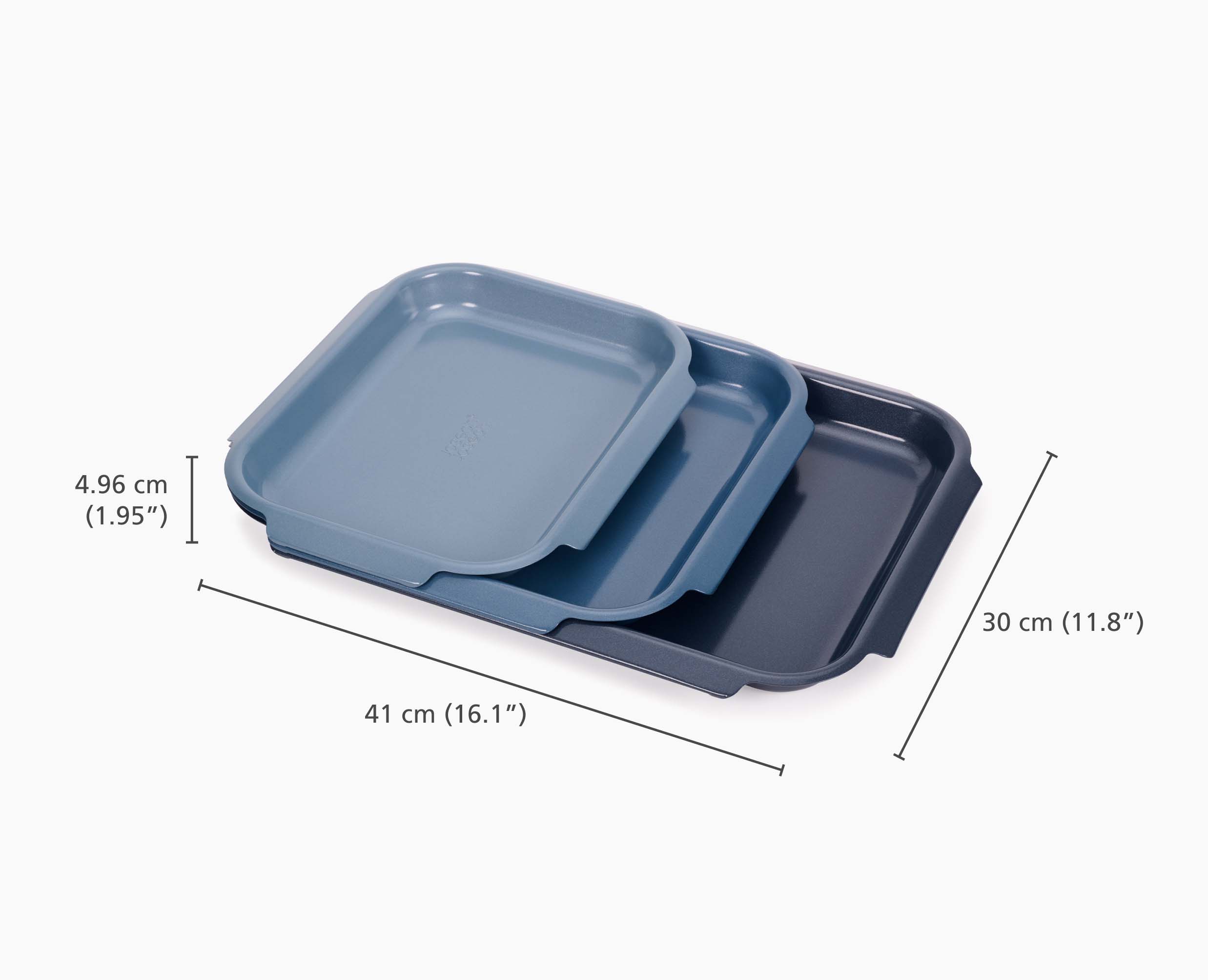 Nest Bake 3 piece Blue Baking Tray Set Joseph Joseph UK