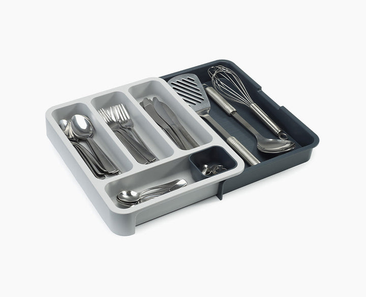 DrawerStore™ Expandable Cutlery Tray - Grey | Joseph Joseph