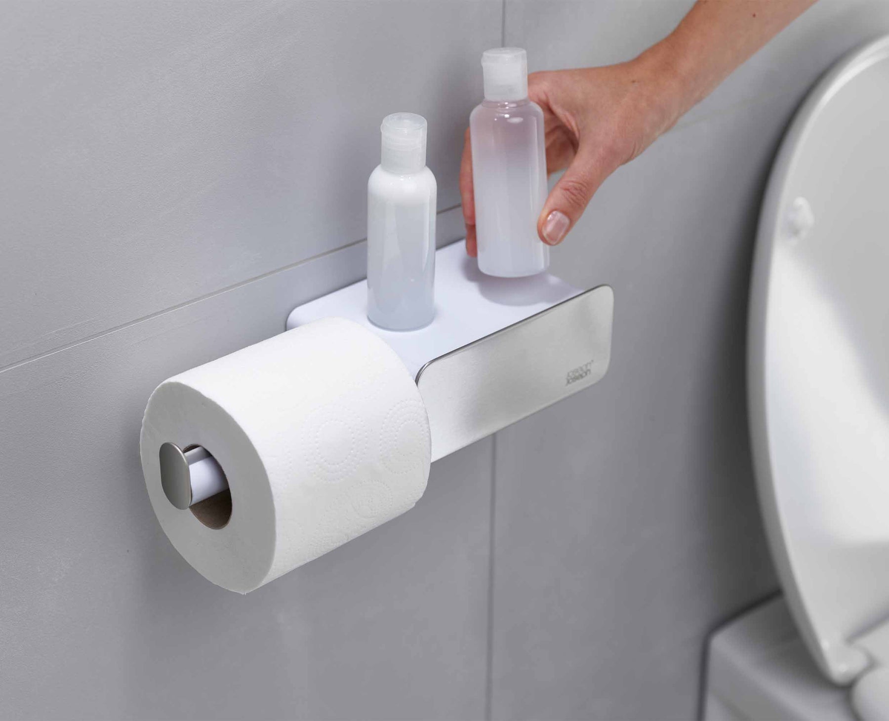 Toilet Roll Holder Self Adhesive -3M Toilet Paper Holder Stainless Steel,  No Dri